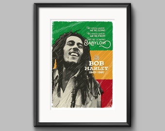 Bob Marley, Art Print, Poster, Artwork, Graphics, Graphic Art, Design, Pop Art, Giclée, A2, A3, A4, A5, Greetings Card