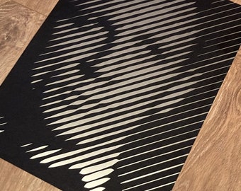 Daniel Craig Portrait – Hand-cut Paper – Wall Art –James Bond 007 Picture