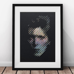 David Bowie Ziggy Stardust Paper-cut Portrait