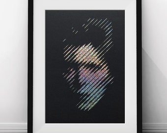 David Bowie Ziggy Stardust Paper-cut Portrait