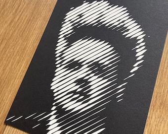 Eraserhead Portrait – Hand-cut Paper – Wall Art – Eraserhead Picture