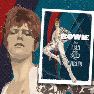 David Bowie Art Print, Poster, Artwork, Graphics, Graphic Art, Design, The Man Who Sold The World, Ziggy Stardust, Giclée, A2, A3, A4