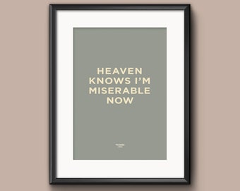 The Smiths, Morrissey, Letras, Impresión de arte, Cartel, Obras de arte, Gráficos, Arte gráfico, Diseño, A2, A3, A4 Giclée Print