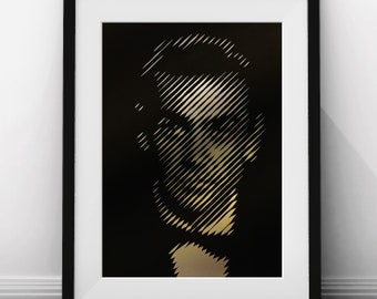 Sean Connery Portret - Handgesneden papier - Kunst aan de muur - James Bond 007 Foto