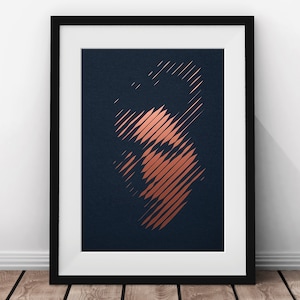 David Bowie Ziggy Stardust Paper-cut Portrait