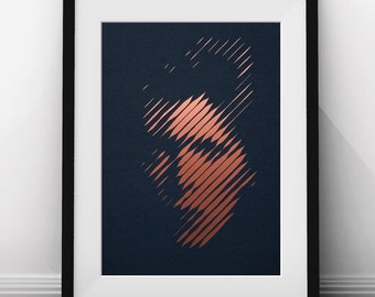 David Bowie Ziggy Stardust Paper-cut Portrait