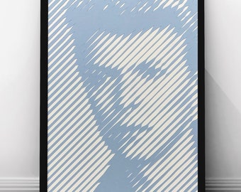 David Bowie Serious Moonlight Paper-cut Portrait