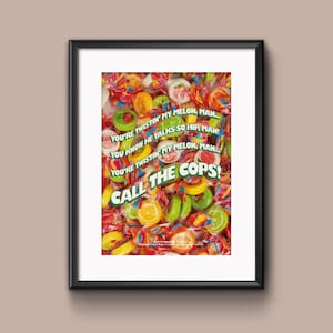 Happy Mondays, Step On, Letras, Impressão artística, Pôster, Arte, Gráficos, Arte gráfica, Design, Pop Art, Giclée, A2, A3, A4, A5, Cartão de felicitações