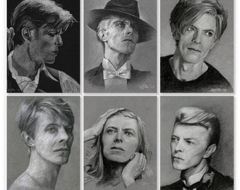 David Bowie Drawings Art Print Sets