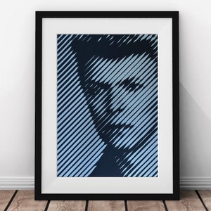 David Bowie Serious Moonlight Paper-cut Portrait