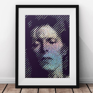 David Bowie Ziggy Stardust Paper-cut Portrait