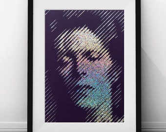 David Bowie Ziggy Stardust Paper-cut Portrait