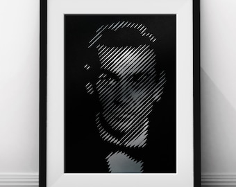 Sean Connery Portret - Handgesneden papier - Kunst aan de muur - James Bond 007 Foto