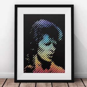 David Bowie Ziggy Stardust Paper-cut Portrait