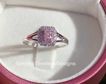 Natural Untreated Pink Diamond Ring