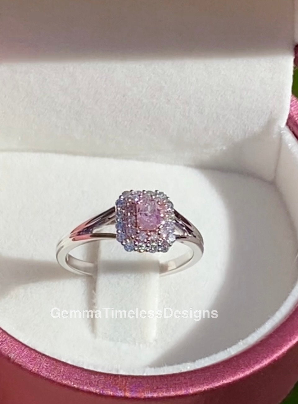 Natural Untreated Pink Diamond Ring