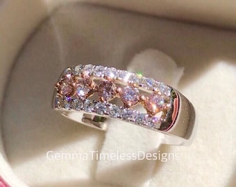 Natural Untreated Pink Diamond Ring