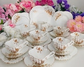 Stunning antique tea service for 6, Wileman 1889, perfect wedding gift