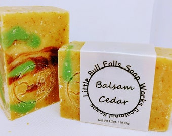 Balsam Cedar Goat Milk Soap - Outdoorsy Natural Soap - Soap for Men