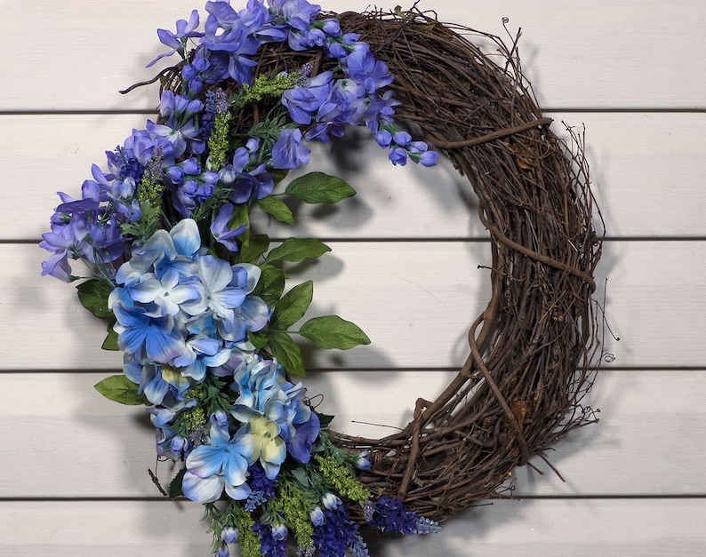 Blue and Purple Spring Wreath
