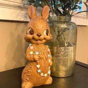 Vintage Easter Bunny Chocolate Bunny Figurine