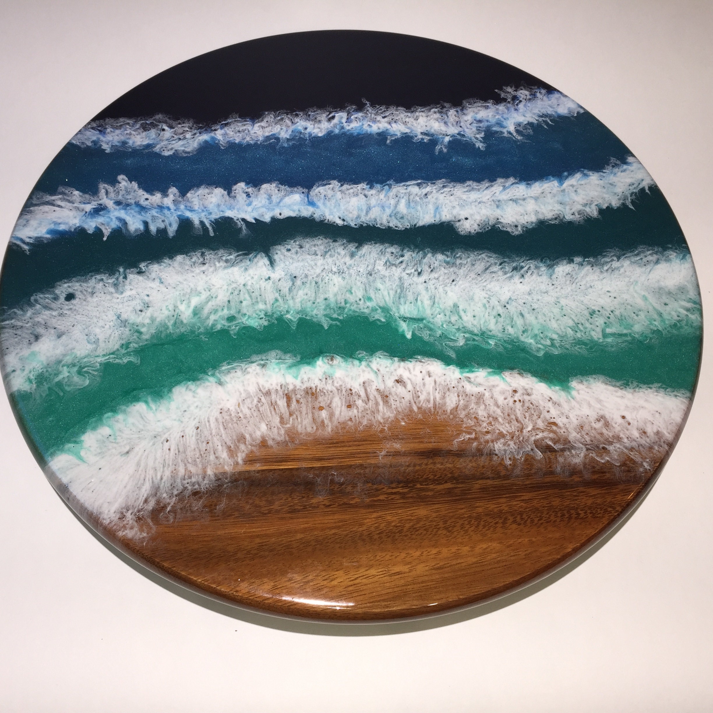 Lazy Susans Ocean Series Decorative Epoxy Turntable for Etsy