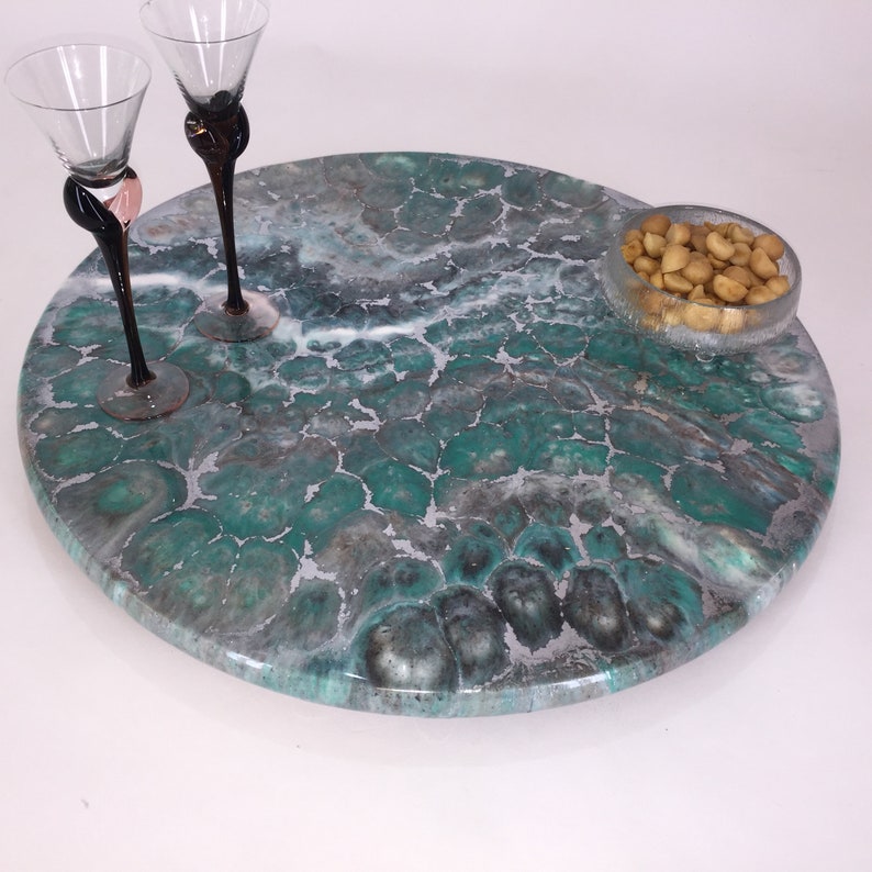 Lazy Susans Textured Stone 1 Decorative epoxy turntable for Etsy