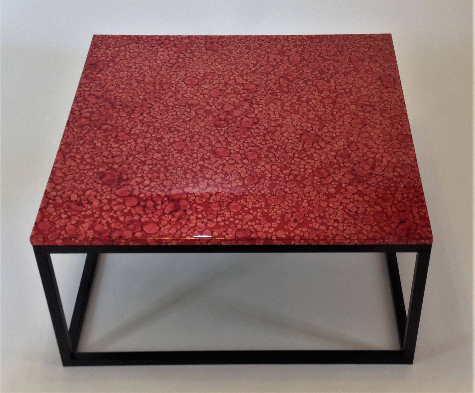 Red Copper Coffee Table Modern Decor Table Handmade With Etsy