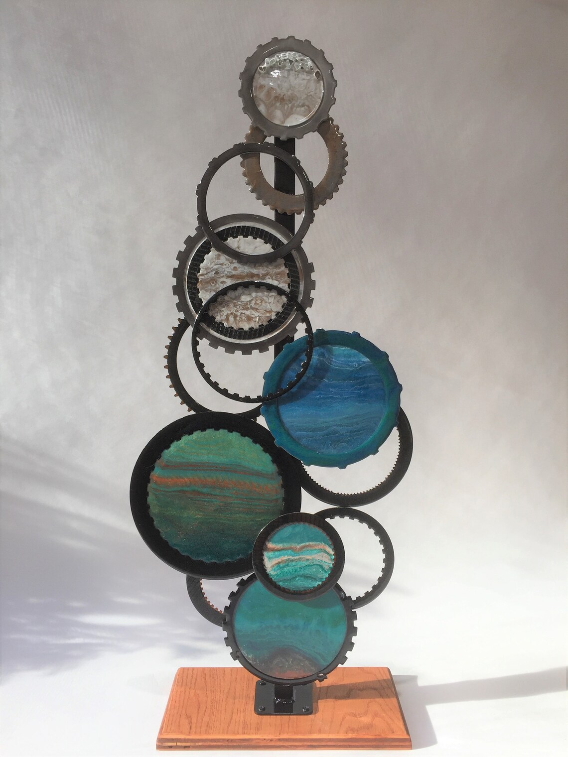 Epoxy Resin Art With Gears Steampunk Upscale Industrial 3D Etsy