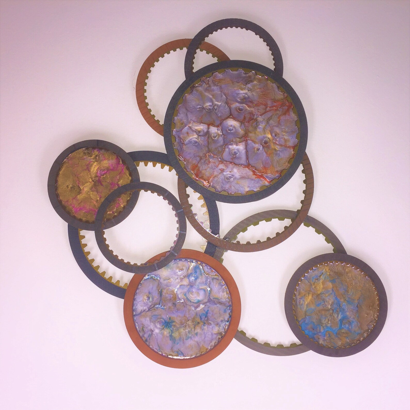 Epoxy Resin Wall Art With Gears, Steampunk, Upscale Industrial, 3D Wall