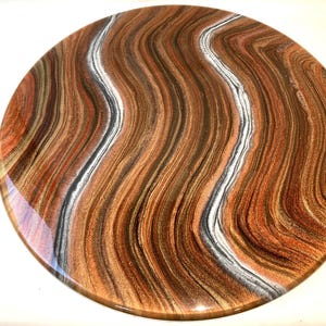 Lazy Susans - Southwest Colors, Decorative epoxy turntable for dining table, charcuterie board or centerpiece, Wedding or housewarming gift