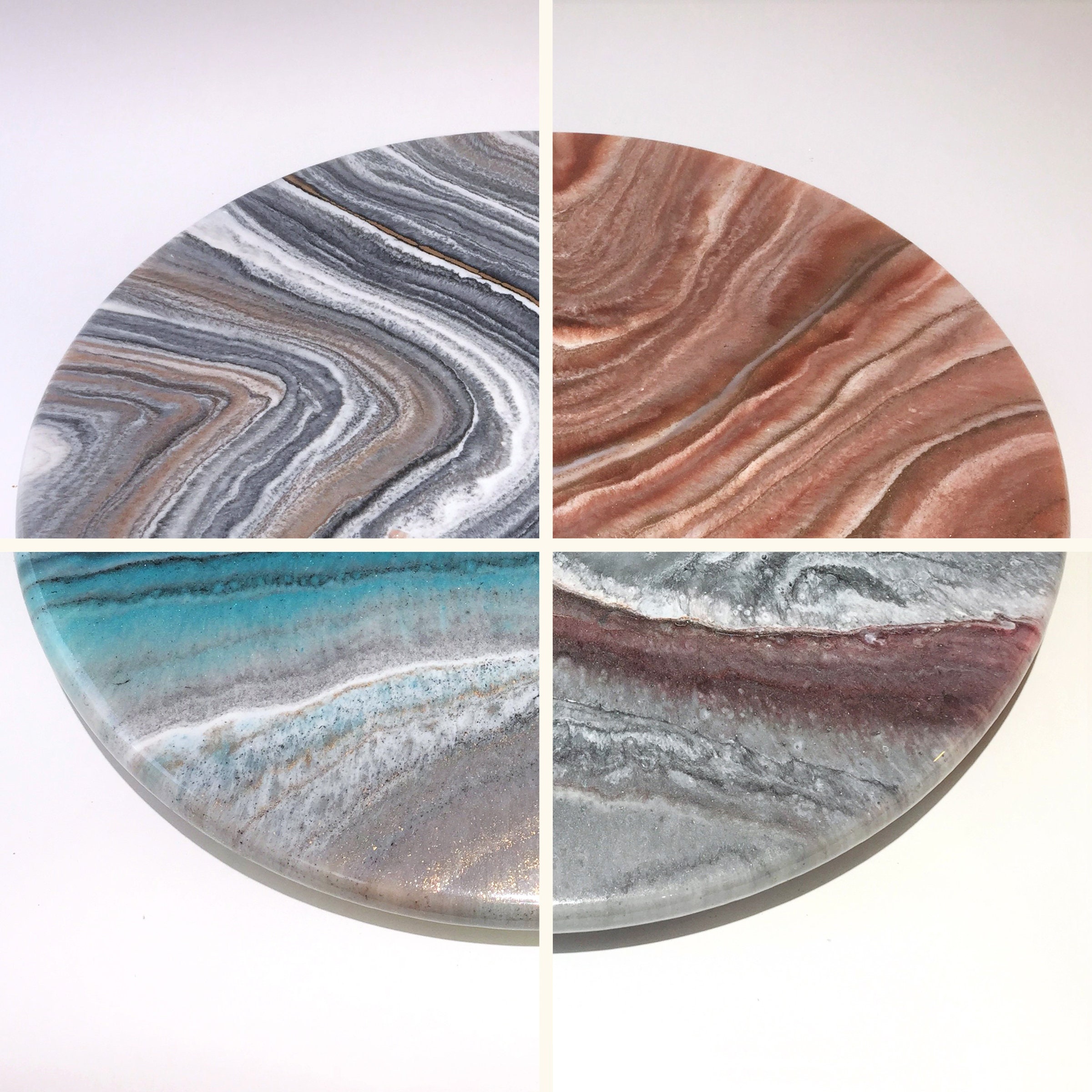 Lazy Susans Smooth Stone 1 Decorative epoxy turntable for Etsy
