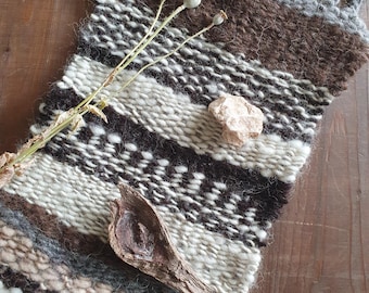 Small Altar cloth 'Earth gifts'. Hand spun & hand woven.