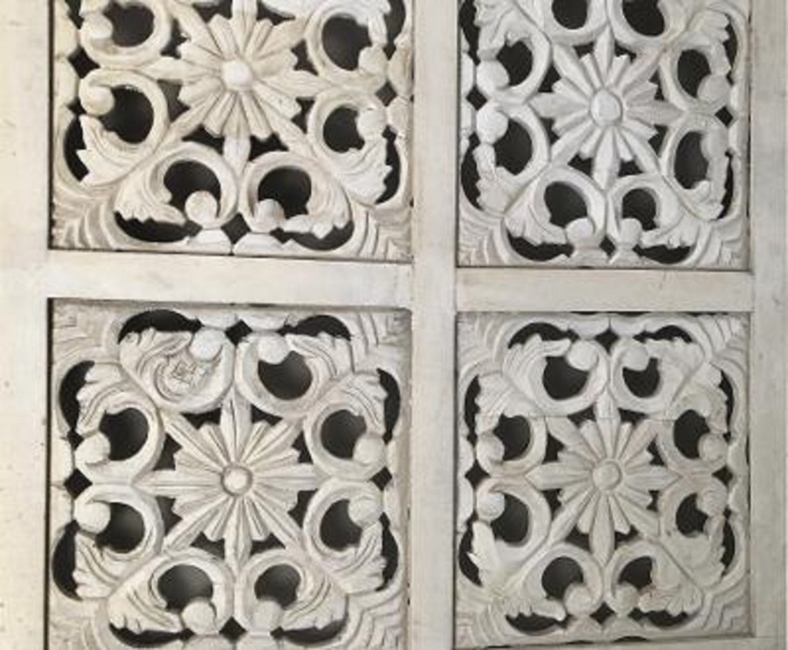 Mango Wood Carved Wall Panel 39.5 Inches Etsy