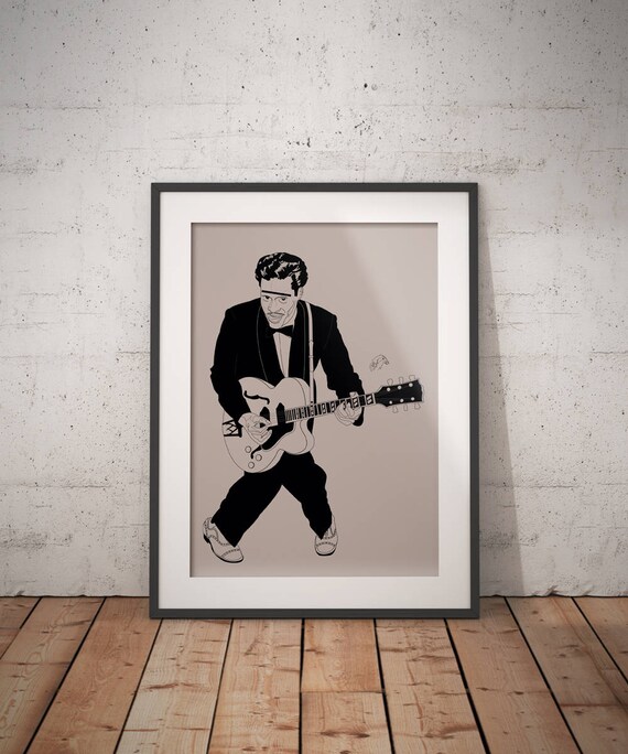 Custom Chuck Berry Silk Poster New Wall Decor