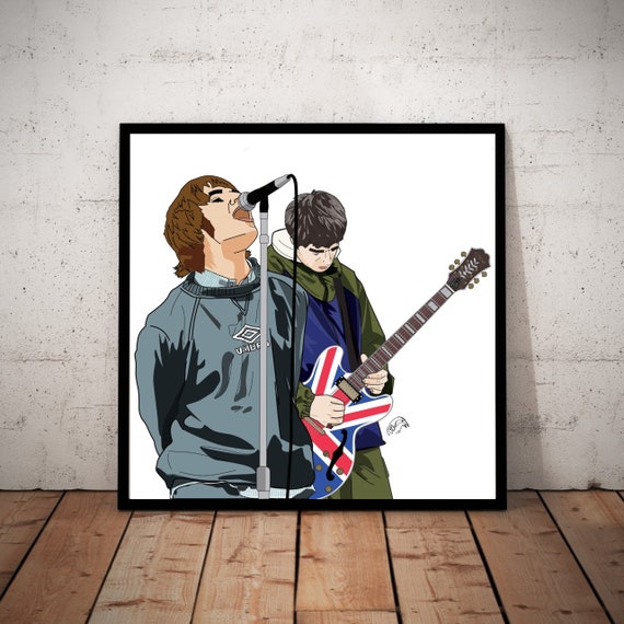 Oasis Band Liam & Noel Gallagher Poster Pop Bedroom