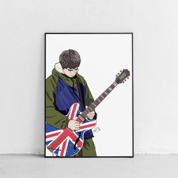Oasis Noel Gallagher Poster Print Pop Art Home Decor Bedroom Etsy 日本
