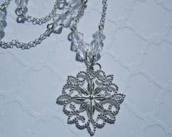 Starflower 925 Sterling Silver Charm Reversible Necklace