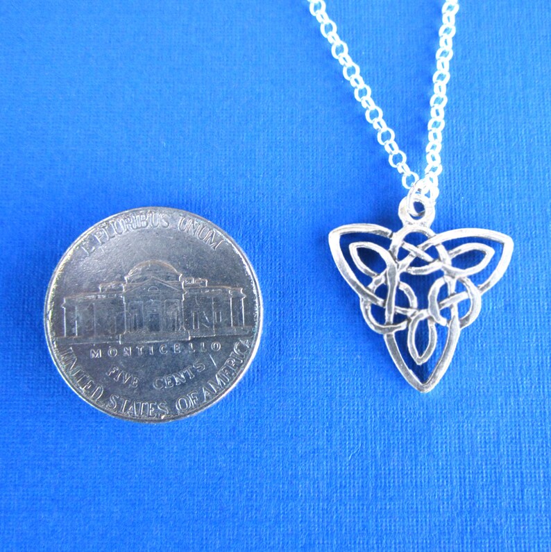 Trinity Knot Necklace Unique Celtic Necklace .925 Sterling Etsy