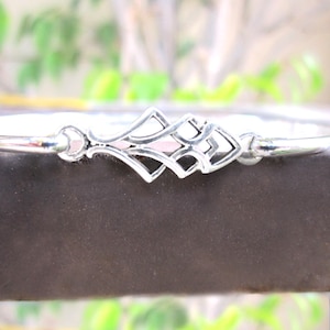 Celtic Arrow Knot, .925 Sterling Silver,  Bangle, Cuff, Link, Bracelet, Irish