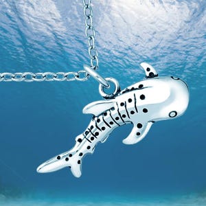 Whale Shark Necklace, .925 Sterling Silver, Ocean, Sea, Shark, Fish