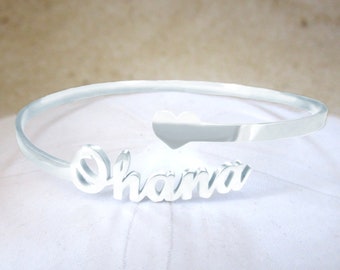 Ohana / Heart Cuff Bracelet Stainless Steel Cutout Word - Etsy Ohana / Heart Cuff Bracelet Stainless Steel Cutout Word - Etsy