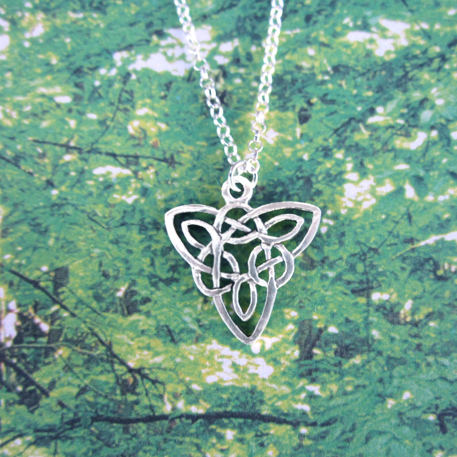 Trinity Knot Necklace Unique Celtic Necklace .925 Sterling Etsy