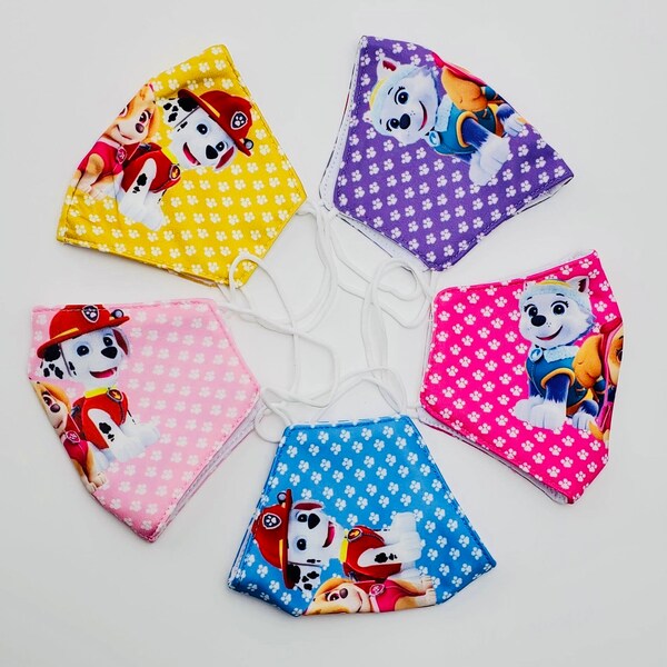 Kids Face Mask Washable Reusable Cotton Mask Paw Patrol Chase Rubble Skye boys and girls.Ship out with in 1 day From CANADA.