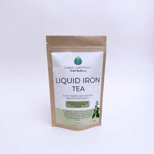 Liquid Iron Tea, Organic Herbal tea, Iron Supplement for Pregnancy Anemia, Pregnancy Tea