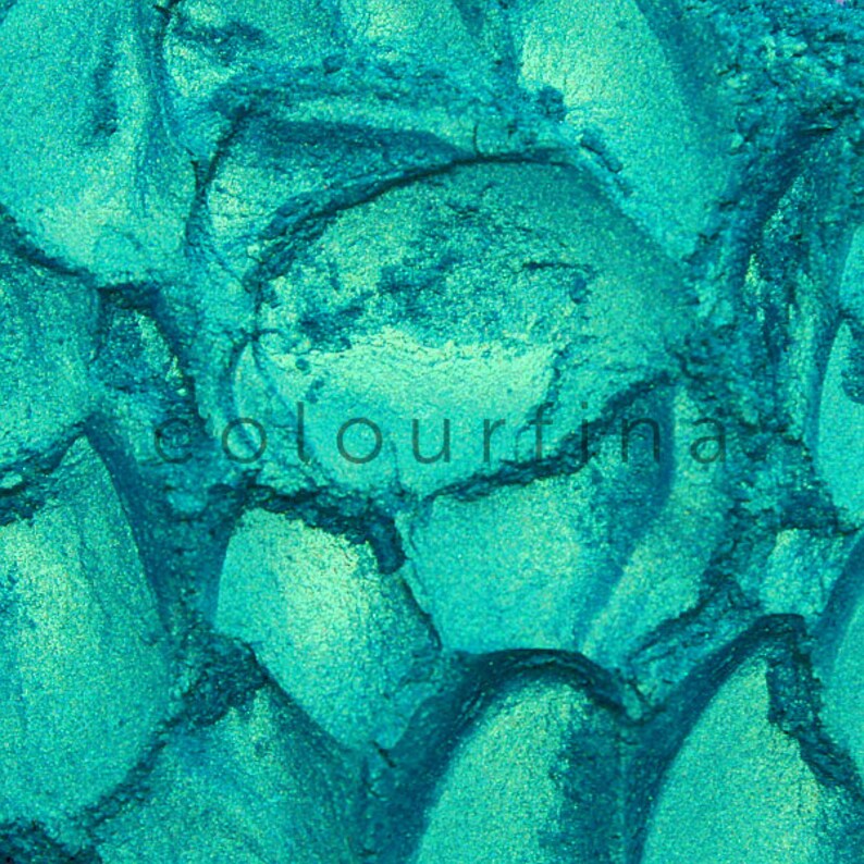 Peacock Blue Mica Powder For Soap Making, Bath bombs and Candles image 1