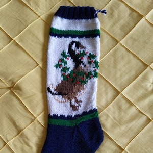 Personalized Hand Knit Goose Christmas Stocking