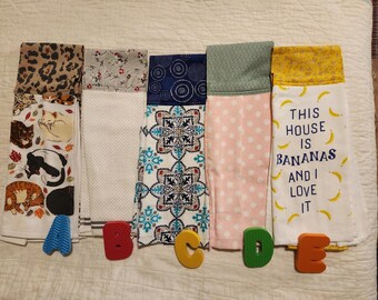 KITCHEN BOA. Dish Towel Scarf Apron Boa. Handmade. 100% Cotton Fabric.