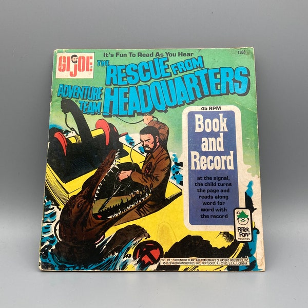 GI Joe Record and Story Book 45rpm GI Joe Vinyl Record 1973 Peter Pan Records