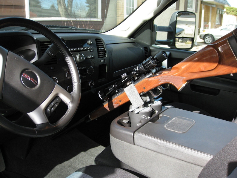 Gun holders for trucks with center console with cup holders Etsy